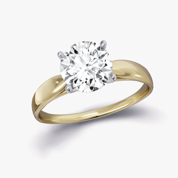 Our Thera Setting, a Solitaire Engagement Ring Using a Round Brilliant Diamond