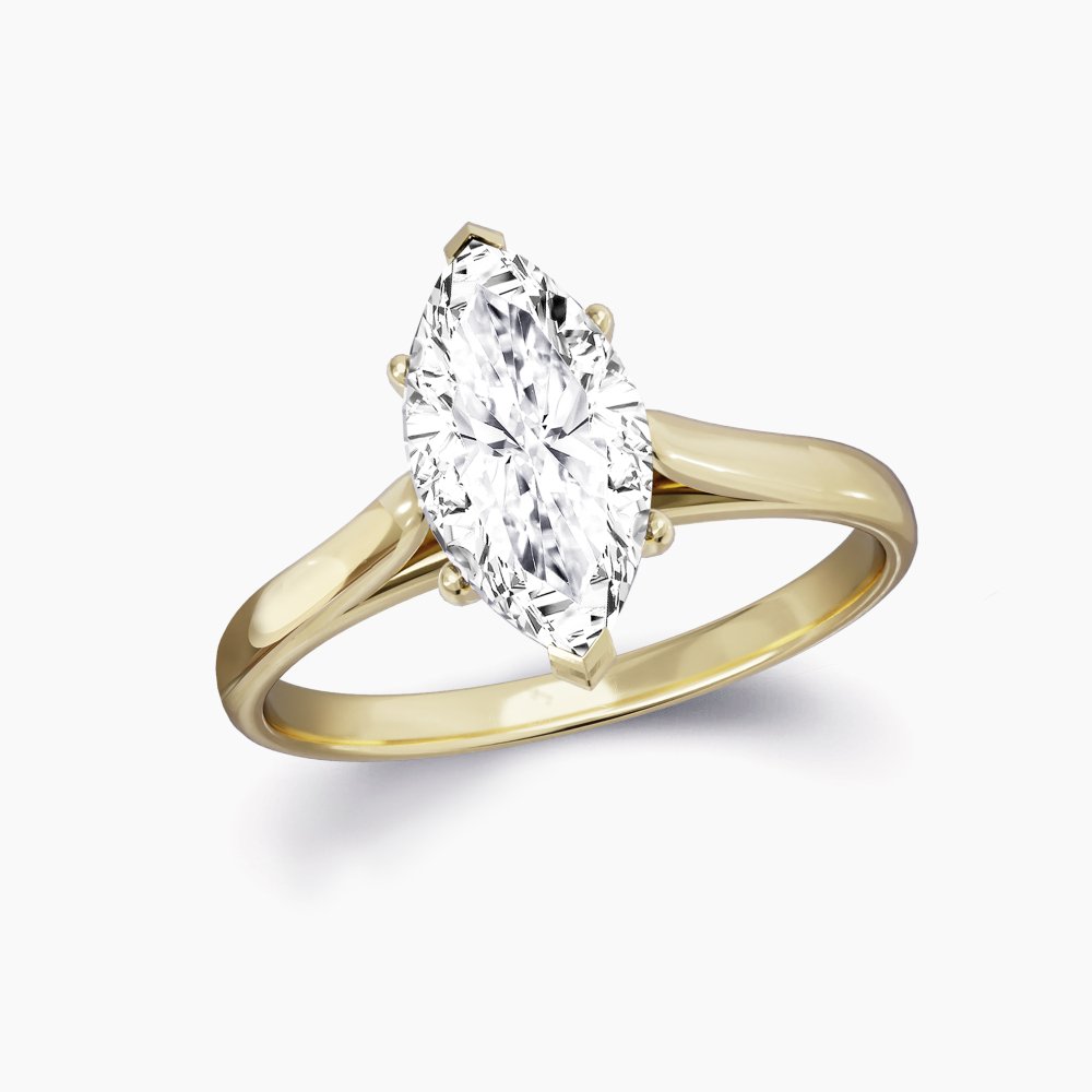 Our Lumieres Setting is a Solitaire Engagement Ring featuring a Marquise Cut Diamond