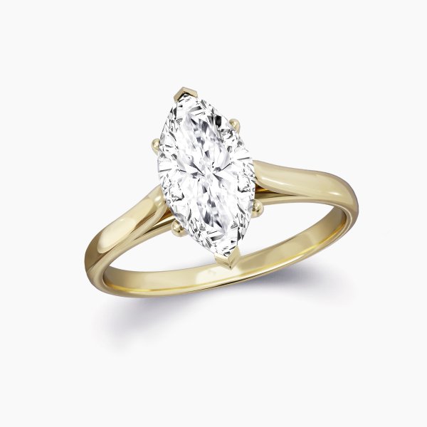 Our Lumieres Setting is a Solitaire Engagement Ring featuring a Marquise Cut Diamond