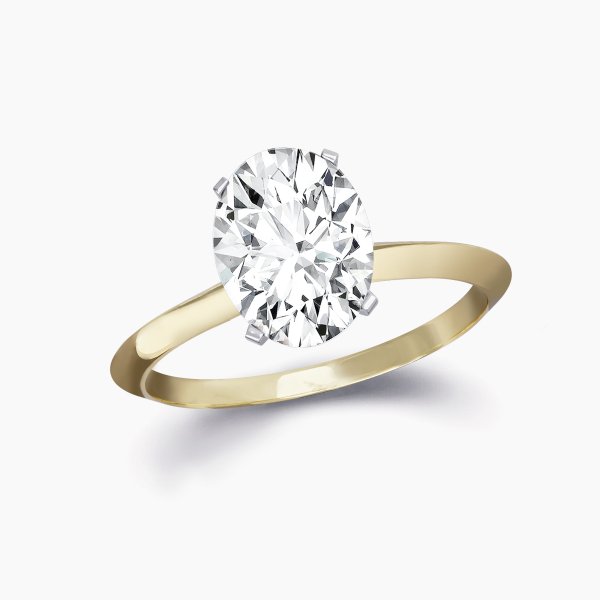 Our Imogen Setting is a Solitaire Engagement Ring Featuring an Oval Diamond and Knife Edge Band