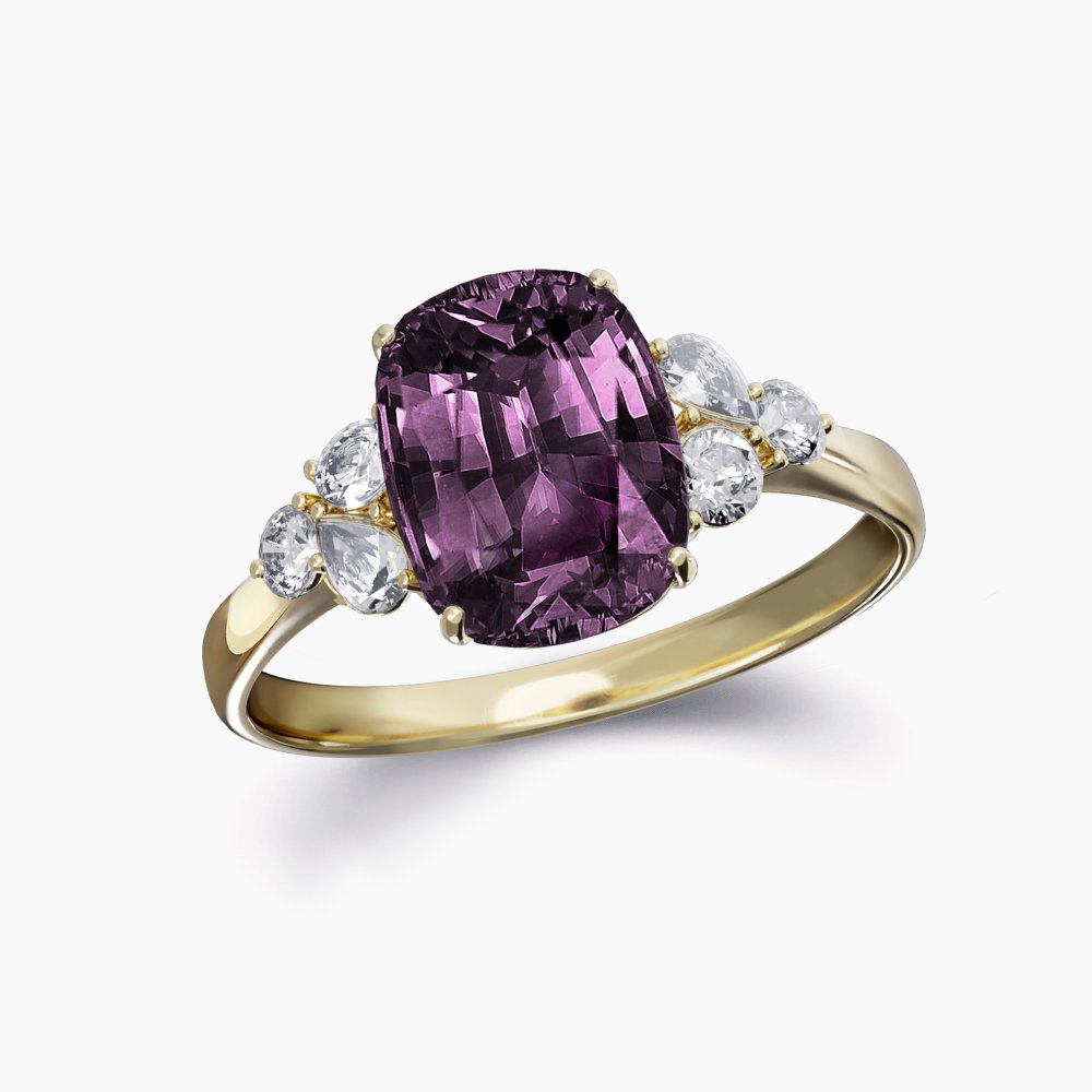 Our Maddison Setting featuring a purple sapphire