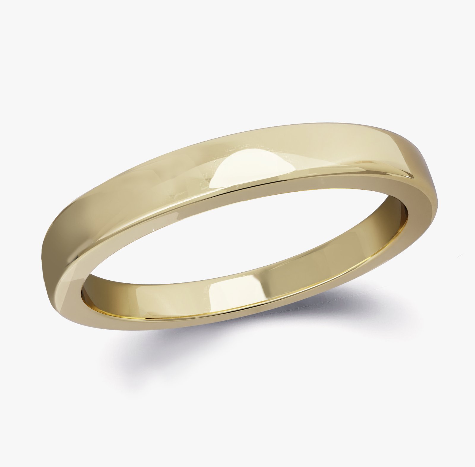 Our Square Profile Wedding Ring at a 4mm width
