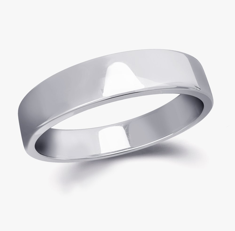 Our Square Profile Wedding Ring in Platinum