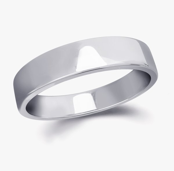 Our Square Profile Wedding Ring in Platinum