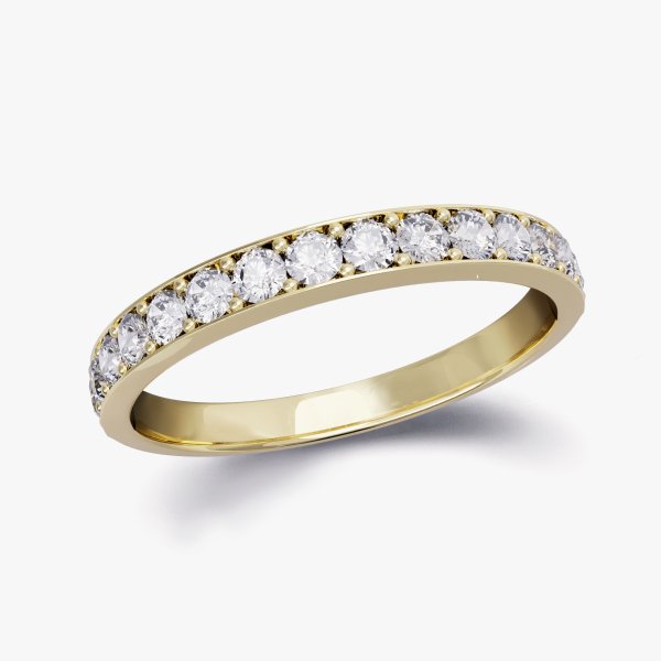 Our bead set wedding band