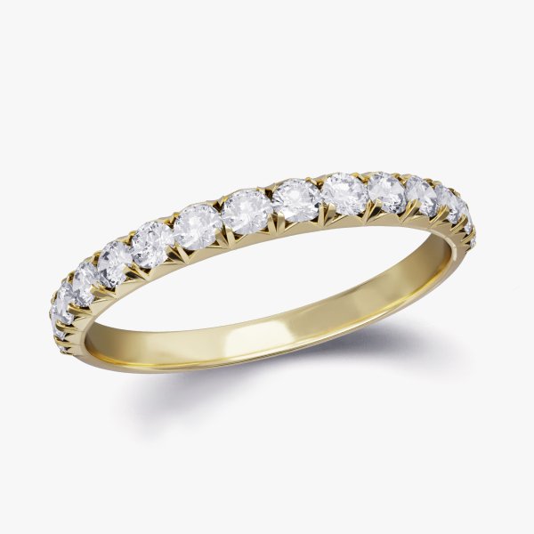 5pt french claw eternity ring